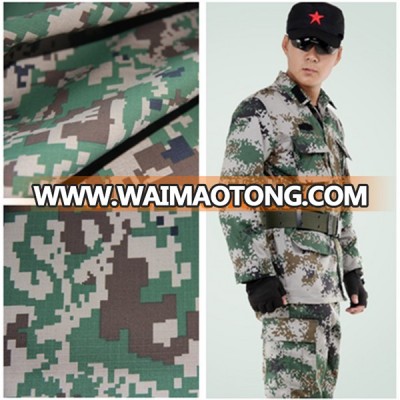 Polyester cotton ripstop camouflage fabric